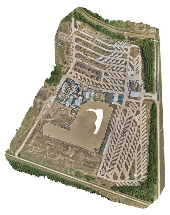 Construction progress orthophoto: resort build-out