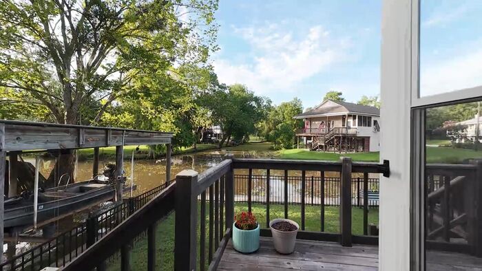 Back deck and water view